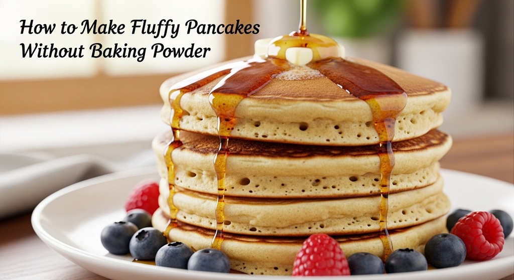 Fluffy pancakes made without baking powder