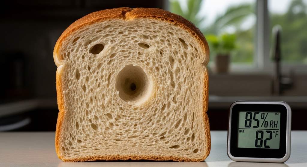 Automatic bread maker loaf collapsed in humid Miami weather